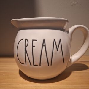 Rae Dunn White Ceramic 'CREAM' Pitcher